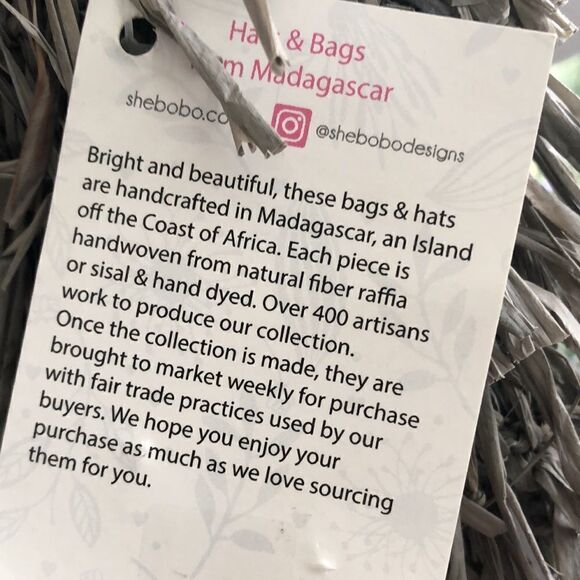 NWT She Bobo Madagascar raffia clutch. - Picture 3 of 6